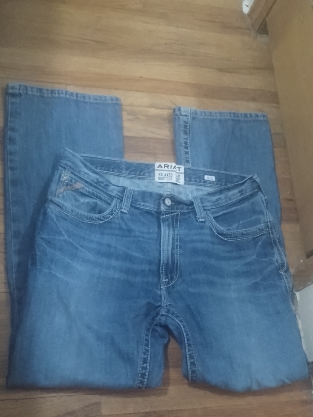 Ariat Men's Blue Relaxed Boot Cut Jeans